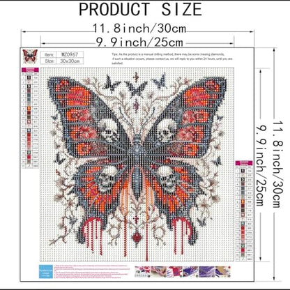 Xylogist Butterfly Skull Diamond Art Kits for Adults Beginners 12x12 Inch - Image 4