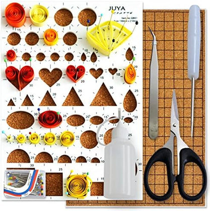 JUYA Paper Quilling Kit 960 Strips with 12 Tools, Blue Set, 5mm - Image 3