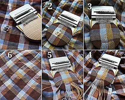 Small Loom Fast Speed Weve Type Weave Tool, Mini Rainbow Weaving Loom Wooden Multi-Craft Creative DIY Weaving Arts, Most Convenient Darning Machine to Repair of Small Holes in Clothes (42 Hooks) - Image 5