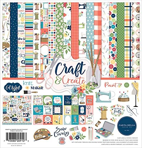 Carta Bella Paper Company Craft & Create Collection Kit Paper, Multi , 12-x-12-Inch by Echo+Park+Paper