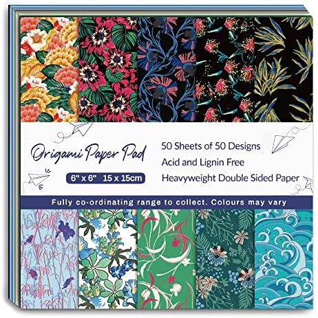 Origami Paper 50 Sheets,6-Inch Square Double Sided Colored Craft Paper - Image 7
