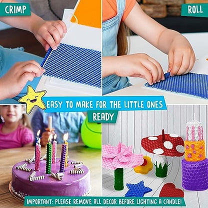 Beeswax Candle Making Kit for Kids - 100% Pure Bees Wax - Image 4