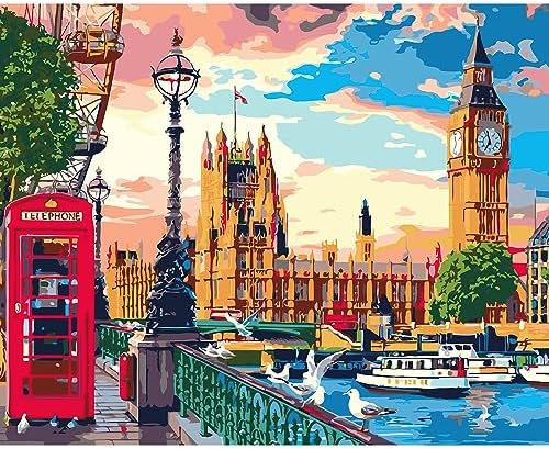 QUITEDEW Big Ben Paint by Number Kit for Adults Beginner 16x20 Inch by QUITEDEW