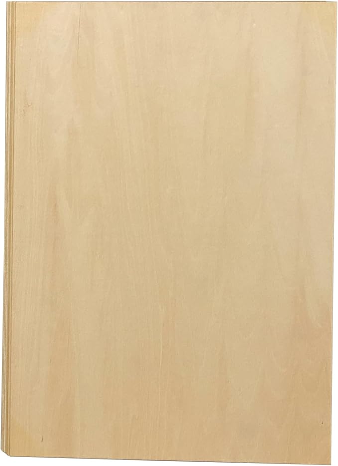 9 Pack 1/8X 12 X 17 Inch Thin Basswood Plywood Sheets for Lasercuting DIY Crafts Project