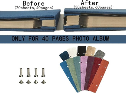 Semfalbuums Black Refill Pages for Self Adhesive Photo Album Scrapbook 11x10.6 20 Pages
