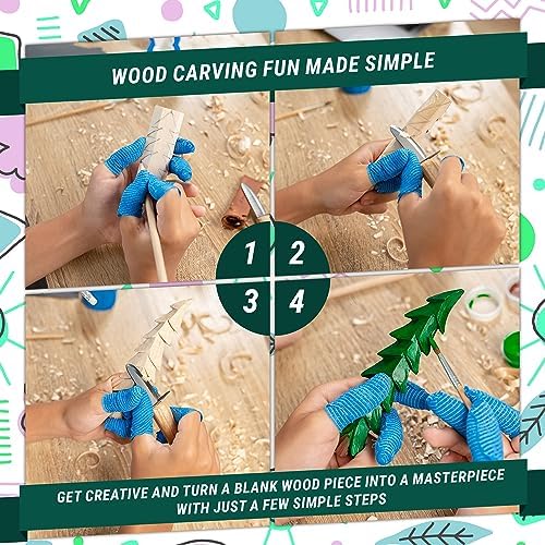 BeaverCraft Wood Carving Kit for Kids & Beginner DIY08 - Wood Whittling Kit for Kids 14+ Woodworking Starter Hobby Kits for Boys Wood Crafts Projects DIY Gifts, Carving Set Whittling Knife & Basswood - Image 4