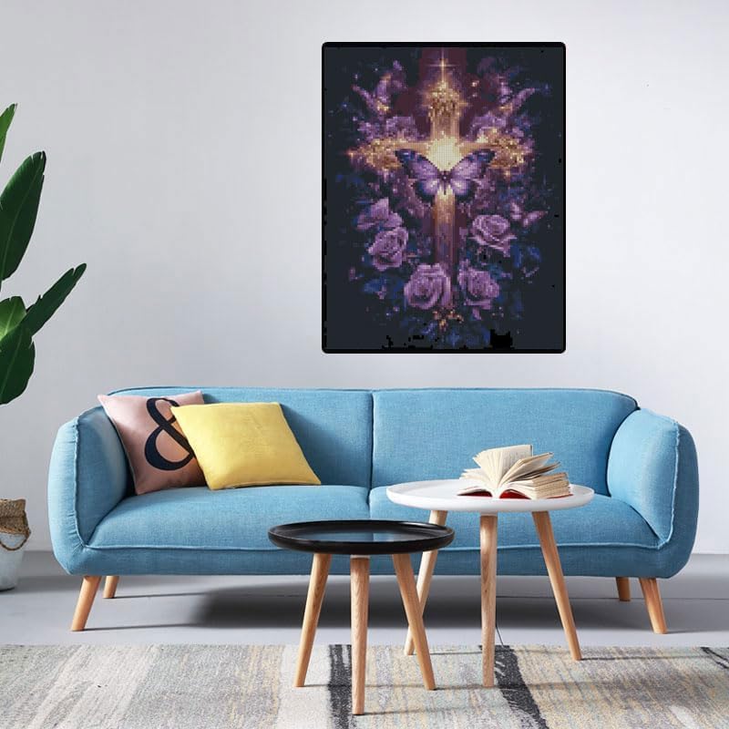 Religious Stamped Cross Stitch Kits - Cross Stitch Kits for Beginners，Adults Needlepoint Cross-Stitch Patterns Dimensions Needlecrafts Embroidery Kits Arts and Crafts 11.8x15.7 Inches - Image 3