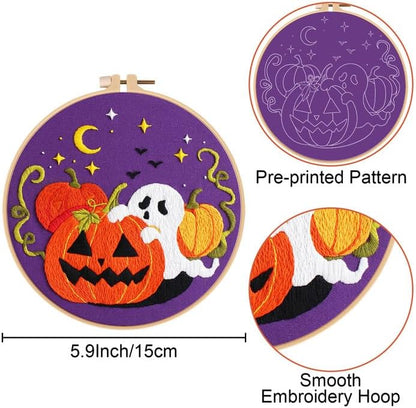 Nuberlic 3 Pack Halloween Embroidery Kit for Beginner Adults - Image 4