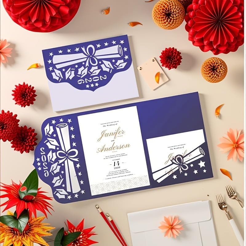 Lapoo Tool Metal Cutting Die for Scrapbooking - Durable, Cut Stencils for DIY Scrapbook Photo Album Decorative Paper Card, Card Making Supplies, Embossing (Wedding Invitation 6 x 4.9 in) - Image 4