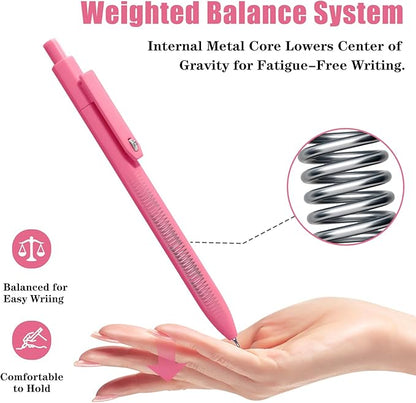 Piochoo Gel Pens, 0.5mm Quick Dry Black Ink Fine Point Smooth Writing Pens for Office School Supplies Stocking Stuffers for Women Girls Nurse Teacher