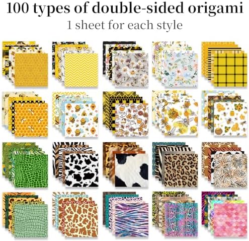 6x6" Origami Paper,100Sheets Double Sided Colored Paper,Square Craft Paper - Image 3