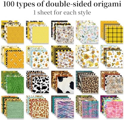 6x6" Origami Paper,100Sheets Double Sided Colored Paper,Square Craft Paper - Image 3