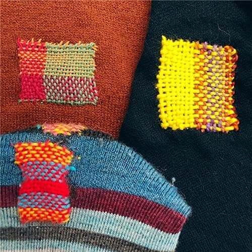 Small Loom Fast Speed Weve Type Weave Tool, Mini Rainbow Weaving Loom Wooden Multi-Craft Creative DIY Weaving Arts, Most Convenient Darning Machine to Repair of Small Holes in Clothes (42 Hooks) - Image 6