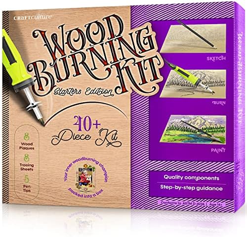 Craft Culture Beginners Wood Burning Kit for Kids, Teenage Boys & Girls - Easter Gifts for Boy & Girl - Craft Projects Birthday Gift Idea for Children Teen Woodburning DIY Hobby Kits Art Activities by Craft+Culture