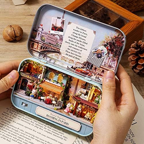 Spilay Dollhouse Miniature with Furniture,DIY Dollhouse Kit Mini Iron Box Theater,1:24 Scale Creative Room Best Birthday Gift for Adult Lover Girl Friend Birthday Gift (Q12) - Image 3