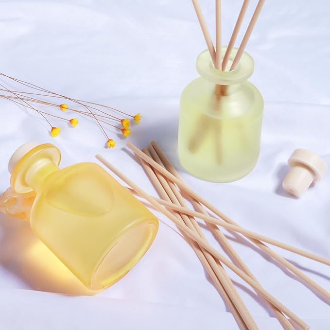 YISOWUH Reed Diffuser - BlackBerry Pineapple & Jasmine Green Tea 3.38oz (100ml) 2 Packs Essential Oil Reed Diffuser Set with 16 Sticks, Long Lasting Fragrance for Home, Bathroom, Bedroom, Room, Decor