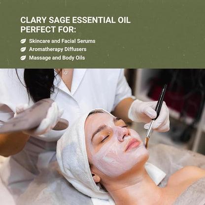 Nature Packaged Clary Sage Essential Oil - Direct from France - Steam Distilled - Aceite de Salvia Esclarea for Aromatherapy, Massage, Diffuser, DIY Candle and Soap Making - 2lbs