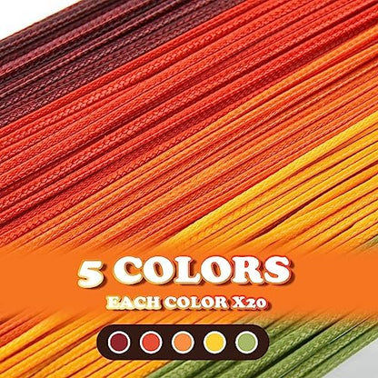Tudomro 100 Waxed Leather Necklace Cord with Clasp,Fall Color,20 Inch - Image 2