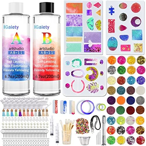 IGaiety Resin Jewelry Making Kit with Silicone Molds, 278PCS Starter Set by IGaiety