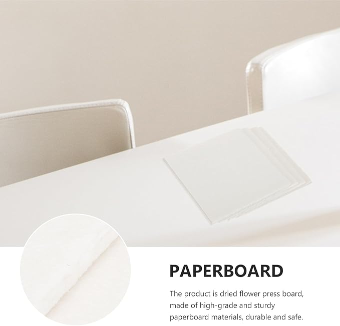 VANZACK 4Pcs Absorbent Flower Press Boards Reusable Drying Paperboard for Household Plant Specimen Making and Dried Flower Crafting Suitable for Adults