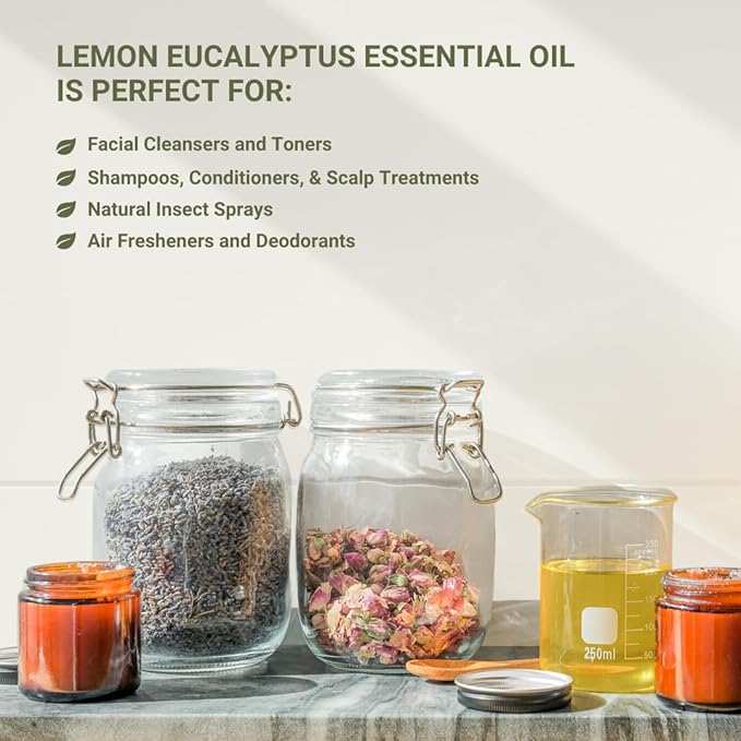 Nature Packaged Lemon Eucalyptus Oil by Eucaliptus from Brazil - Pure Lemon Eucalyptus - 100% Pure Steam Distilled Natural Aceite de Eucalipto Limón - Aromatherapy - Premium Therapeutic Grade (15ml)