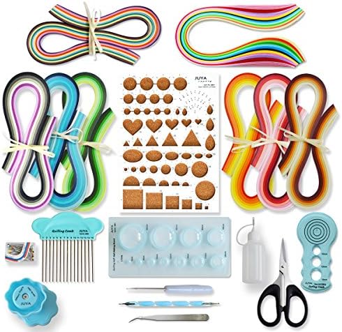 JUYA Paper Quilling Kit 960 Strips with 12 Tools, Blue Set, 3mm by JUYACrafts