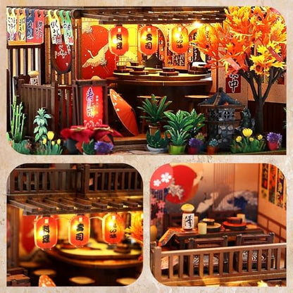 DIY Miniature House Kit, Mini House Building kit for Adults, Sushi Shop - Image 5