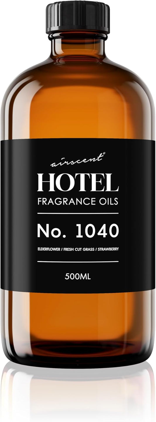 AirScent 50 Central Park Ritzy Hotel Fragrance No. 1040 - Elderflower Fresh Cut Grass Strawberry - Hotel Diffuser Oil for Ultrasonic and Waterless Diffusers and Crafting - 500 mL, 16.9 fl oz Bottle
