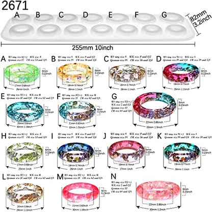 FUNSHOWCASE Bracelet and Ring Resin Jewelry Molds Larger Sizes Set 19 Kits - Image 3
