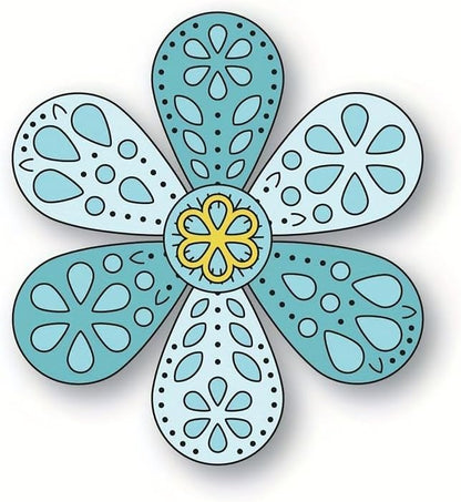 Lapoo Flowers Cutting Die for Scrapbooking - Durable Metal Cutting Die for DIY Scrapbook Photo Album Decorative Paper Card, Metal Card Making Supplies (Six-Leaf Petal 5 x 3.3 in) - Image 3