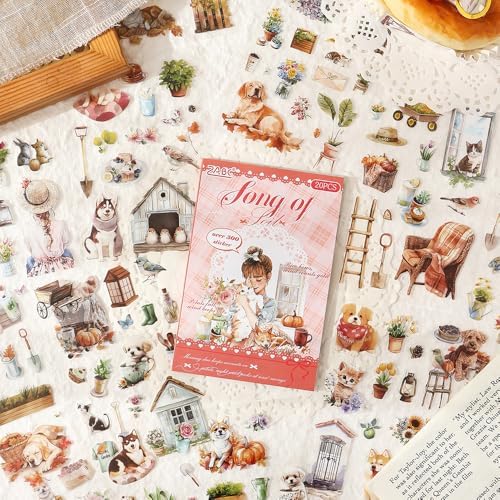 Cottage Garden PET Sticker Book, 20 Sheets Die Cut Stickers - Image 6