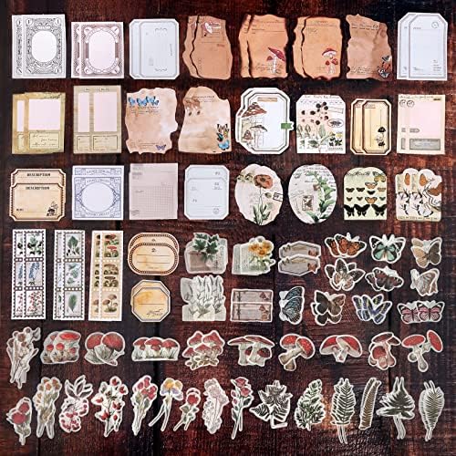 Draupnir 200pcs Vintage Junk Journal Supplies,Scrapbook Supplies Scrapbooking Paper and Stickers Ephemera For Art Aesthetic Journaling Kit Collage(Nature) - Image 4