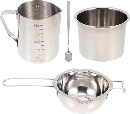 EXAOMBLE Candle Making Material with Handle Wax Melting Cup for DIY Candle Crafting Multipurpose Wax Pouring Pot Soap for Creative DIY Projects