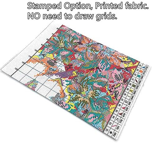 Awesocrafts Cross Stitch Kits Golden Age 11CT Stamped Patterns Easy Cross Stitching Embroidery Needlework Kit Supplies (Golden Age) - Image 2