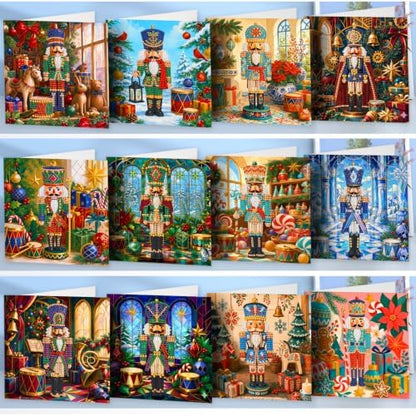 LAKEQUILL DIY Diamond Art Painting Greeting Kit, 12 Pieces, Creative Craft Set，Soldier - Image 4