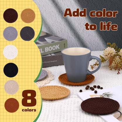 UzecPk Crochet Kits, Crochet Kit for Beginners 8 PCS Crochet Coasters Kits - Image 5