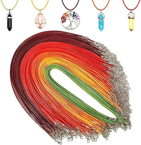 Tudomro 100 Waxed Leather Necklace Cord with Clasp,Fall Color,20 Inch by Tudomro
