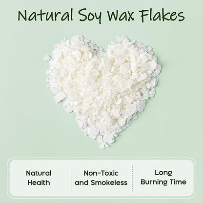UNOTENA Soy Wax Flakes for Candle Making, Natural Candle Wax, Farm-Sourced, No Additives, Safe and Pure, 10LB