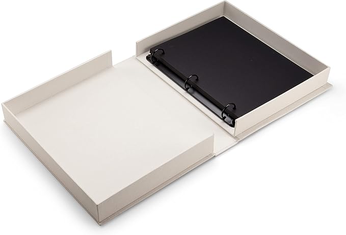 Printworks Life in Harmony – Elegant Beige & Blue Coffee Table Photo Book – Large Picture Album with 30 Pages, Writing Space & Expandable Design – Fits 4x6 Photos