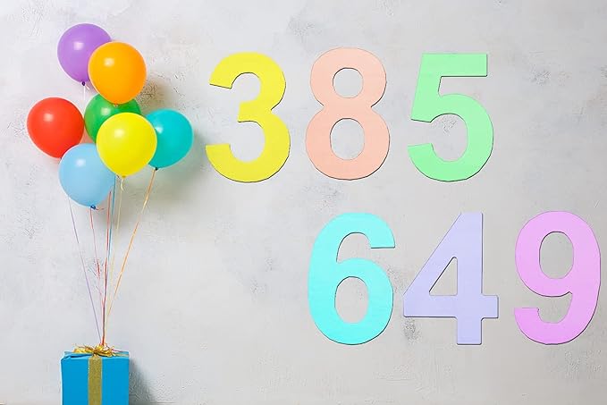 12 Inch Large Blank Wood Number 6 Unfinished Wood Slices Signs Board, Wooden Numbers for DIY Craft Projects, Birthday, Party, Wedding Decorations