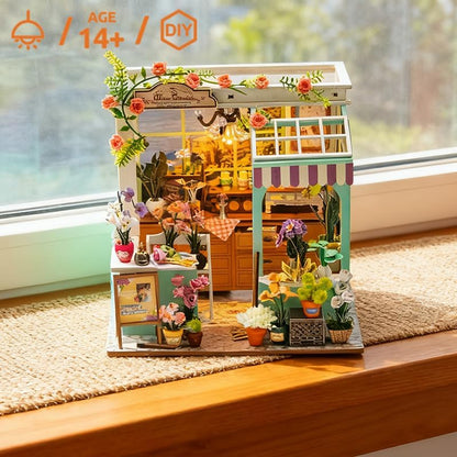 Miniature Dollhouse Kit, DIY Mini House Making Kit w/LED, Alice Garden - Image 5