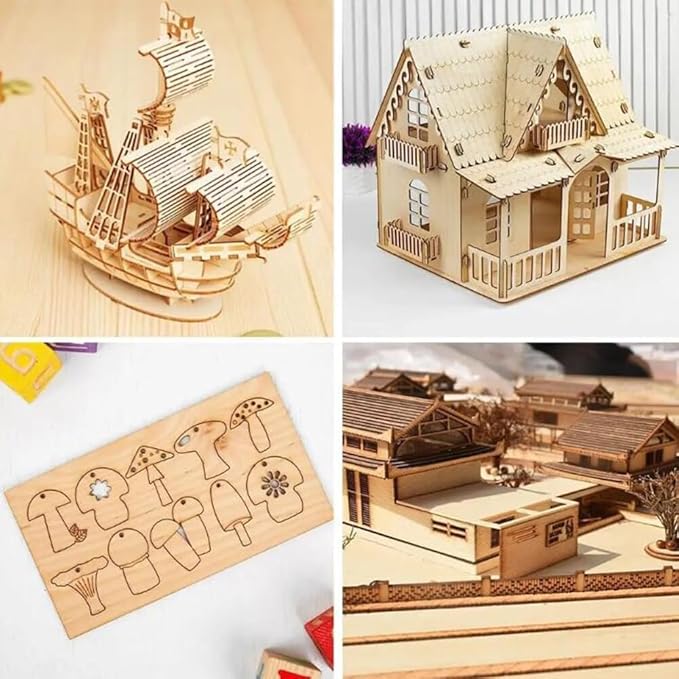 24 Pack Basswood Sheets 12 x 18 x 1/8 Inch - 3mm Unfinished Basswood for Laser Cutting & Engraving, Thin Plywood Board Unfinished Wood Sheet for Crafts Wood Burining, Painting, Architectural Model