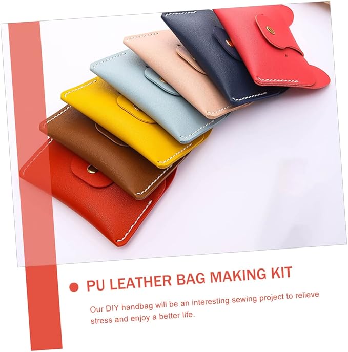 VOSAREA DIY Pu Dog Coin Purse Kit Simple Animal Cardholder Sewing Supplies for Beginners Craft Women and Girls