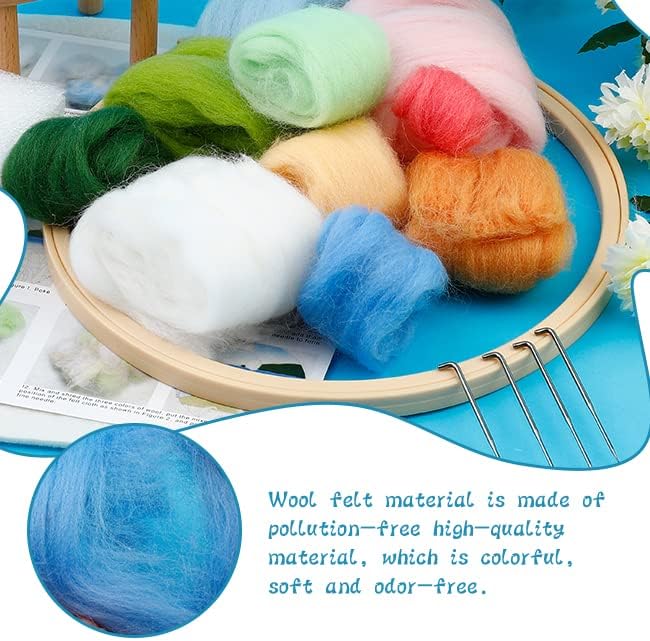 kgxulr Needle Felting Kit, Tulips Felting Kits, Wool Painting Kit - Image 3
