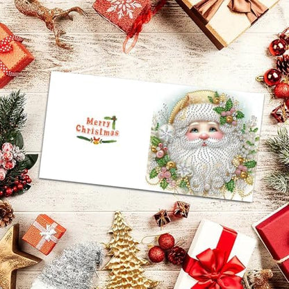 6pcs DIY Diamond Art Christmas Cards Kit with Envelopes & Tools-Diamond Dot Greeting Cards,Xmas 5D Rhinestones Painting for Adults,DIY Craft Family Friend Xmas Gifts(Xmas Snowman Santa Claus) - Image 7