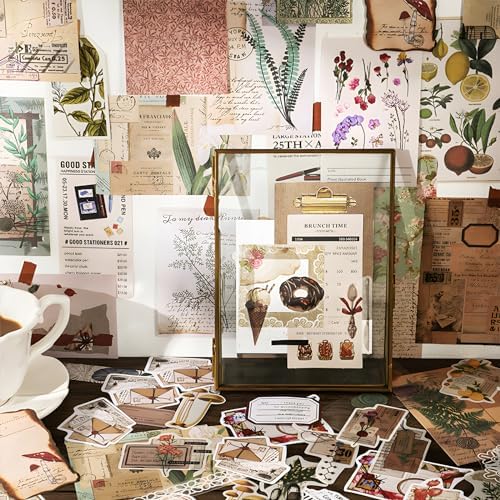 Teniinet 260 PCS Vintage Scrapbooking Supplies Kit for Beginners (Natural) - Image 5