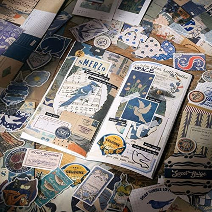 JOYCHOIC Vintage Scrapbooking Supplies Aesthetic Journaling Kit, Scrapbook Papers Quote Stickers TN Notebook Large Collection for Bullet Junk Journal, Planner DIY Arts Craft Collage, Beginners - Image 2