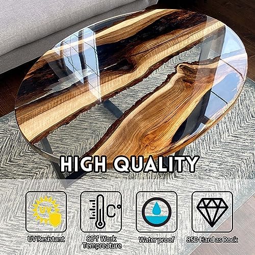 Deep Pour Epoxy Resin, 3 Gallon 2-4" Pour Depths Epoxy Resin Kit Crystal Clear High-Gloss No Bubble Self Leveling for DIY Molds Wood River Table Flower Preservation Top Mold Crafts Mix 2:1 Ratio - Image 4