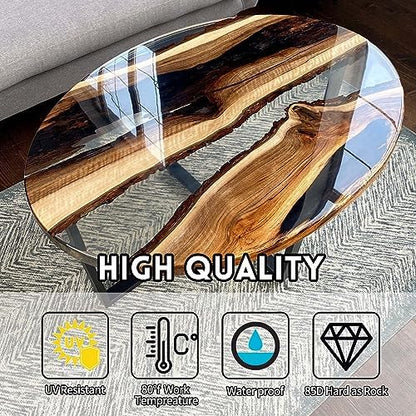 Deep Pour Epoxy Resin, 3 Gallon 2-4" Pour Depths Epoxy Resin Kit Crystal Clear High-Gloss No Bubble Self Leveling for DIY Molds Wood River Table Flower Preservation Top Mold Crafts Mix 2:1 Ratio - Image 4