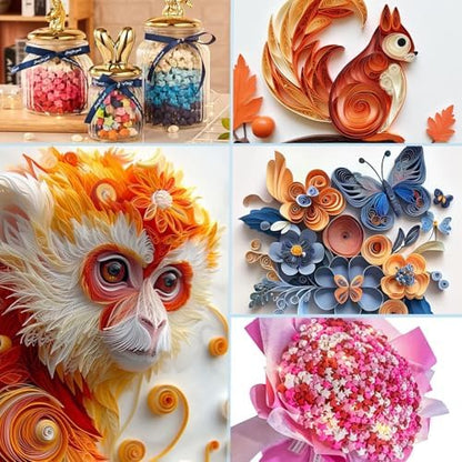 1512 Sheets Origami Paper, 27 Colors Double Sided Paper Star Strips - Image 6